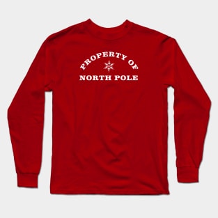 Property of North Pole - White Long Sleeve T-Shirt